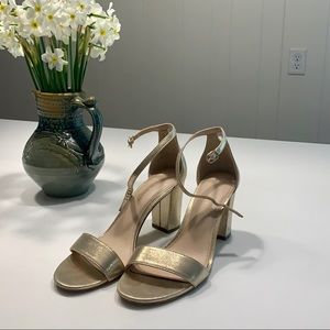 Kelly & Katie gold block heel sandal